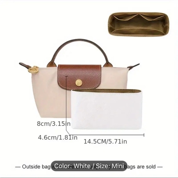 Long Champ Bag Organizer - Versatile Mini Insert Bag Perfect Durable Bag-in-Bag - Picture 2 of 6